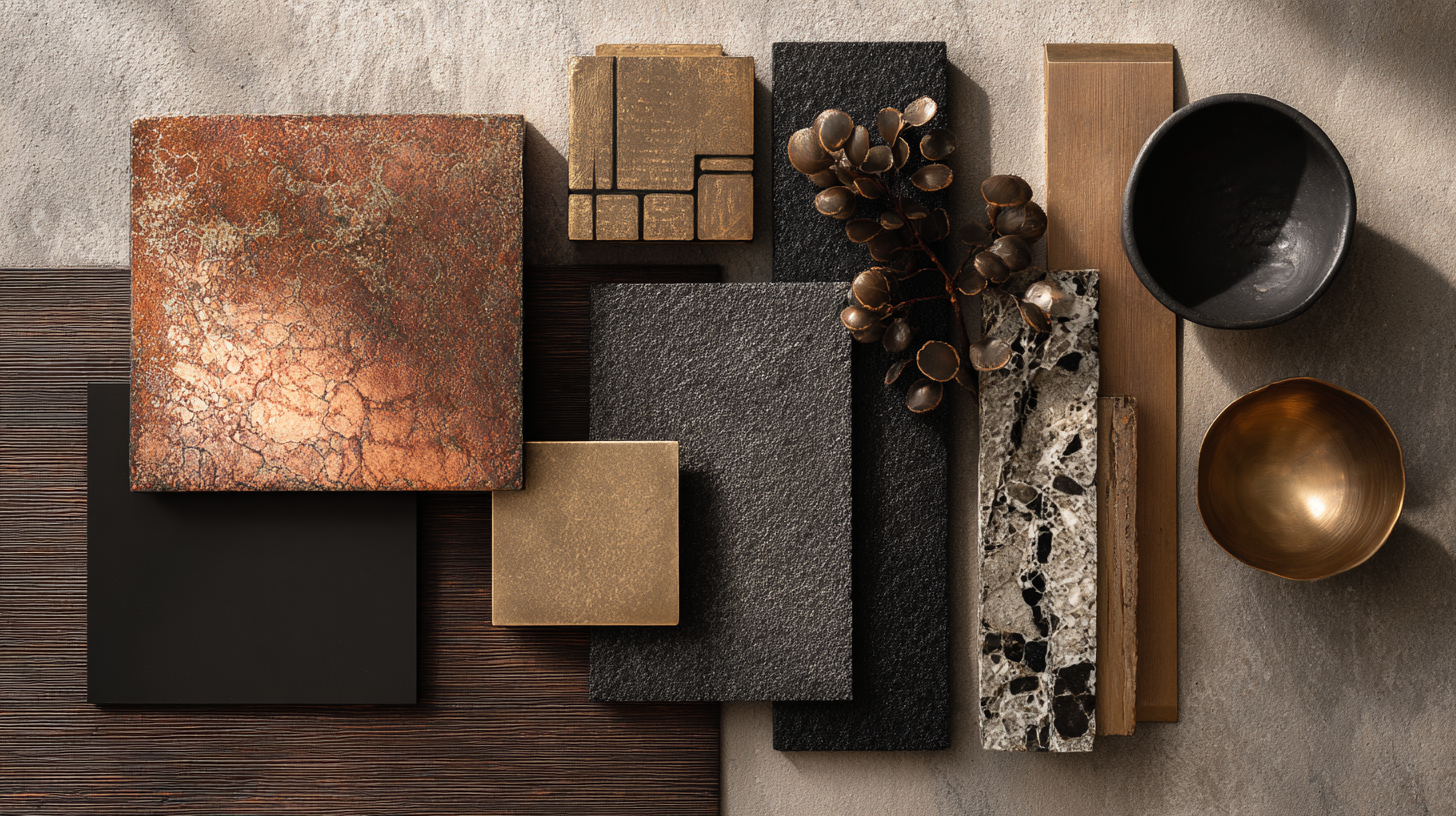 Kupfer, Bronze und Schwarz erobern das Interior-Design